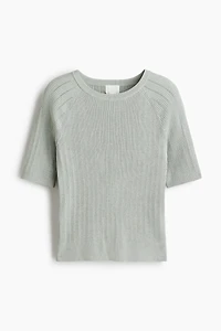 Rib-Knit T-Shirt