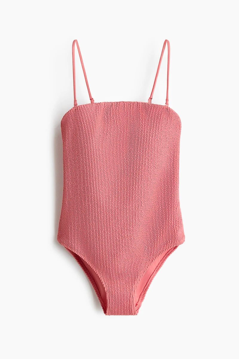 Padded-cup bandeau swimsuit