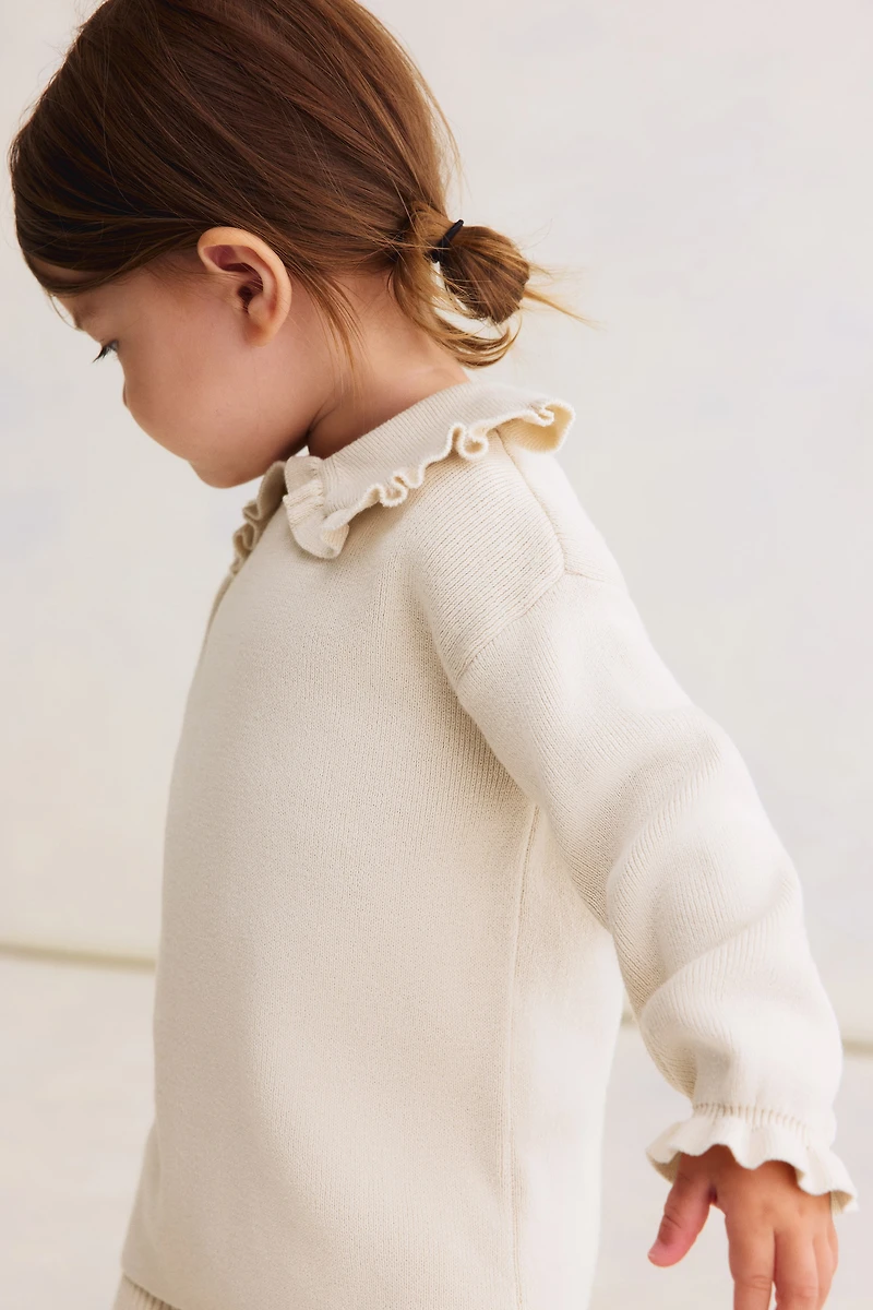 Ensemble 2 pièces en tricot de coton côtelé