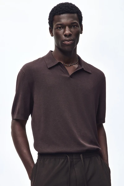 Regular-Fit Silk-Blend Polo Shirt