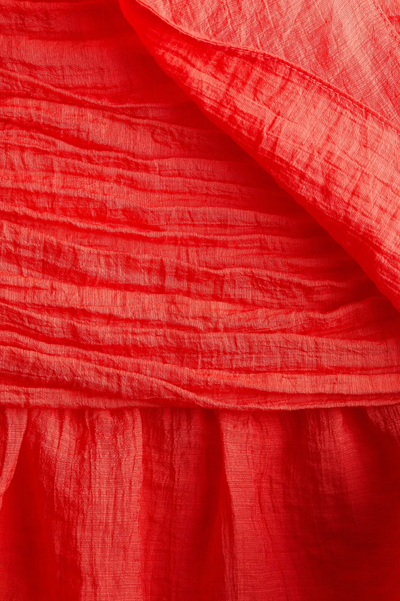 Ruched Scarf-Detail Dress