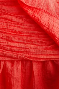 Ruched Scarf-Detail Dress