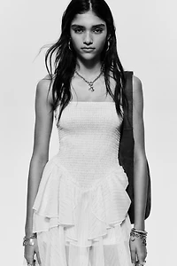 Smocked Strappy Dress