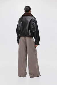 Pantalon large à taille élastique
