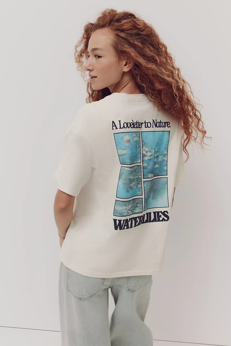 Oversized T-Shirt with Printed Motif