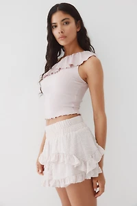 Flounced One-Shoulder Top