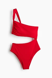 One-Shoulder Cutout Swimsuit