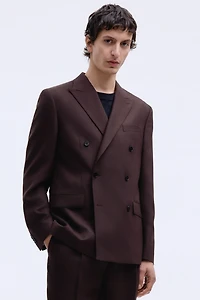 Regular-Fit Wool-Blend Double-Breasted Jacket