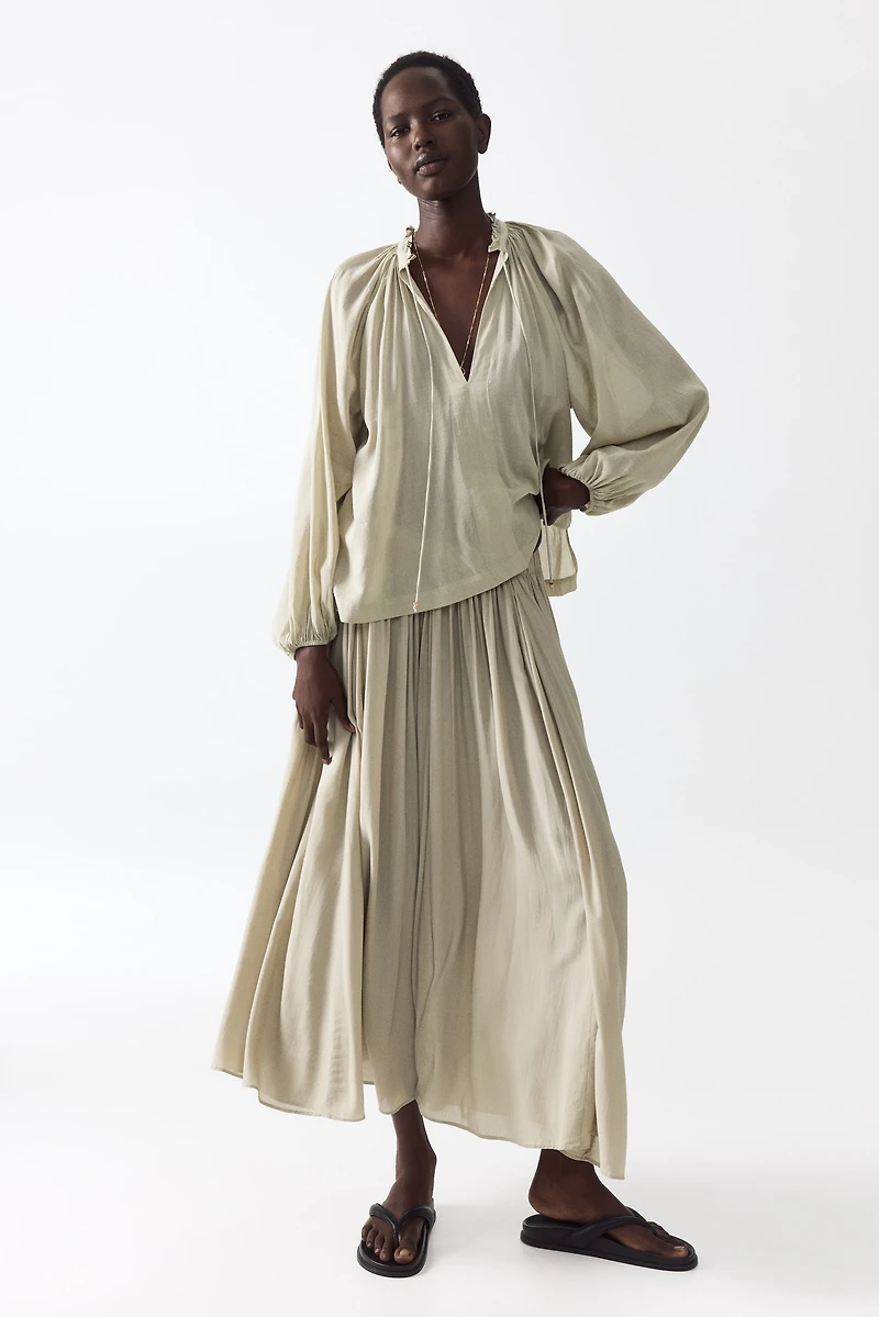 Gathered Modal Skirt