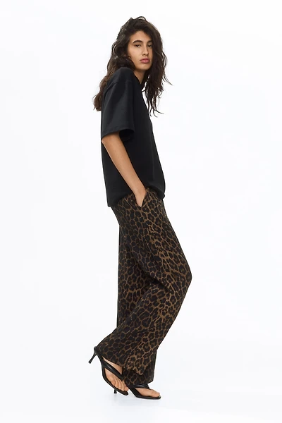 Pantalon large avec taille élastique