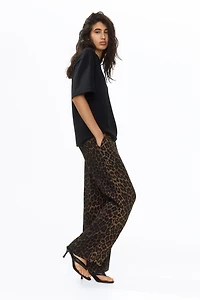 Pantalon large avec taille élastique
