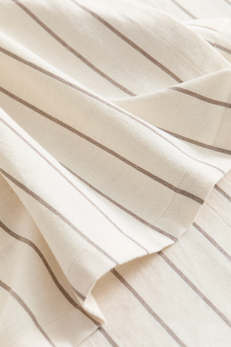 Patterned Linen-Blend Tablecloth