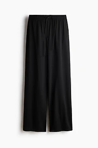 Wide-Leg Drawstring Pants