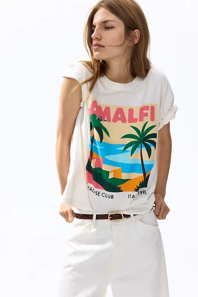 Printed Cotton T-Shirt