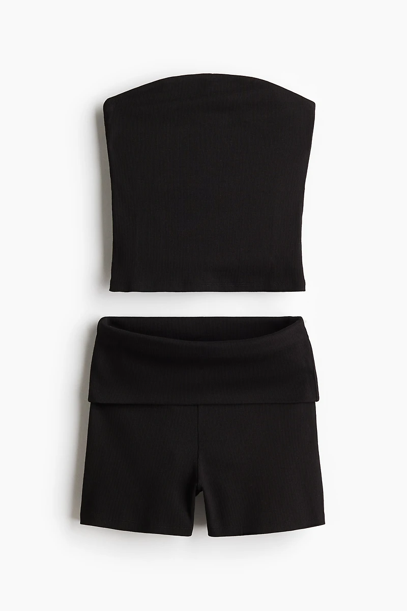 2-Piece Tube Top and Shorts Set