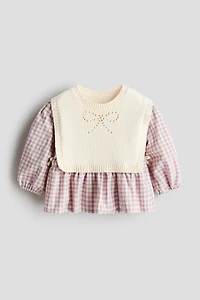 Blouse en coton avec plastron