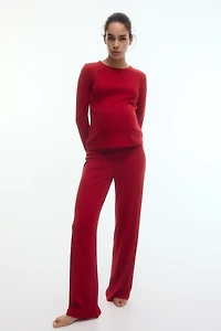 MAMA Pointelle jersey pyjamas