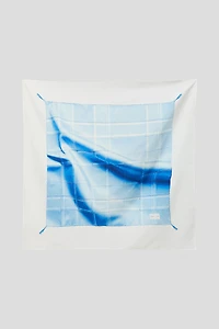 Foulard à motif en soie mélangée