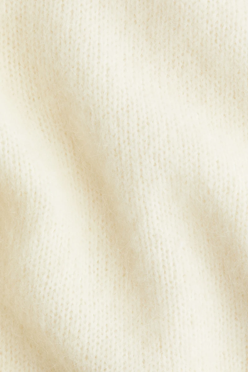 Mohair-Blend Cardigan with Zipper