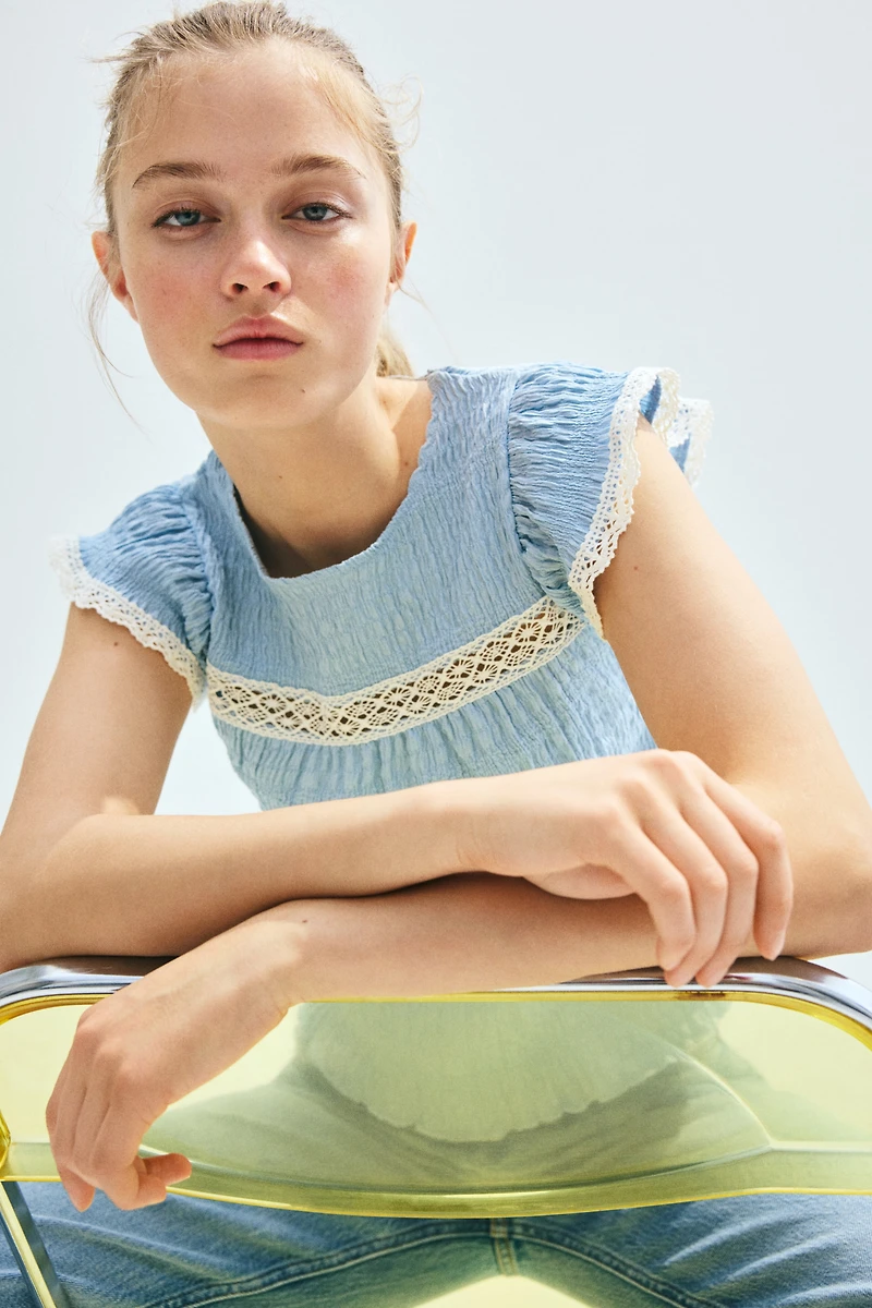 Textured Jersey Top