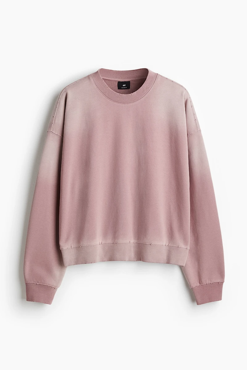 Oversized-Fit Washed Sweatshirt