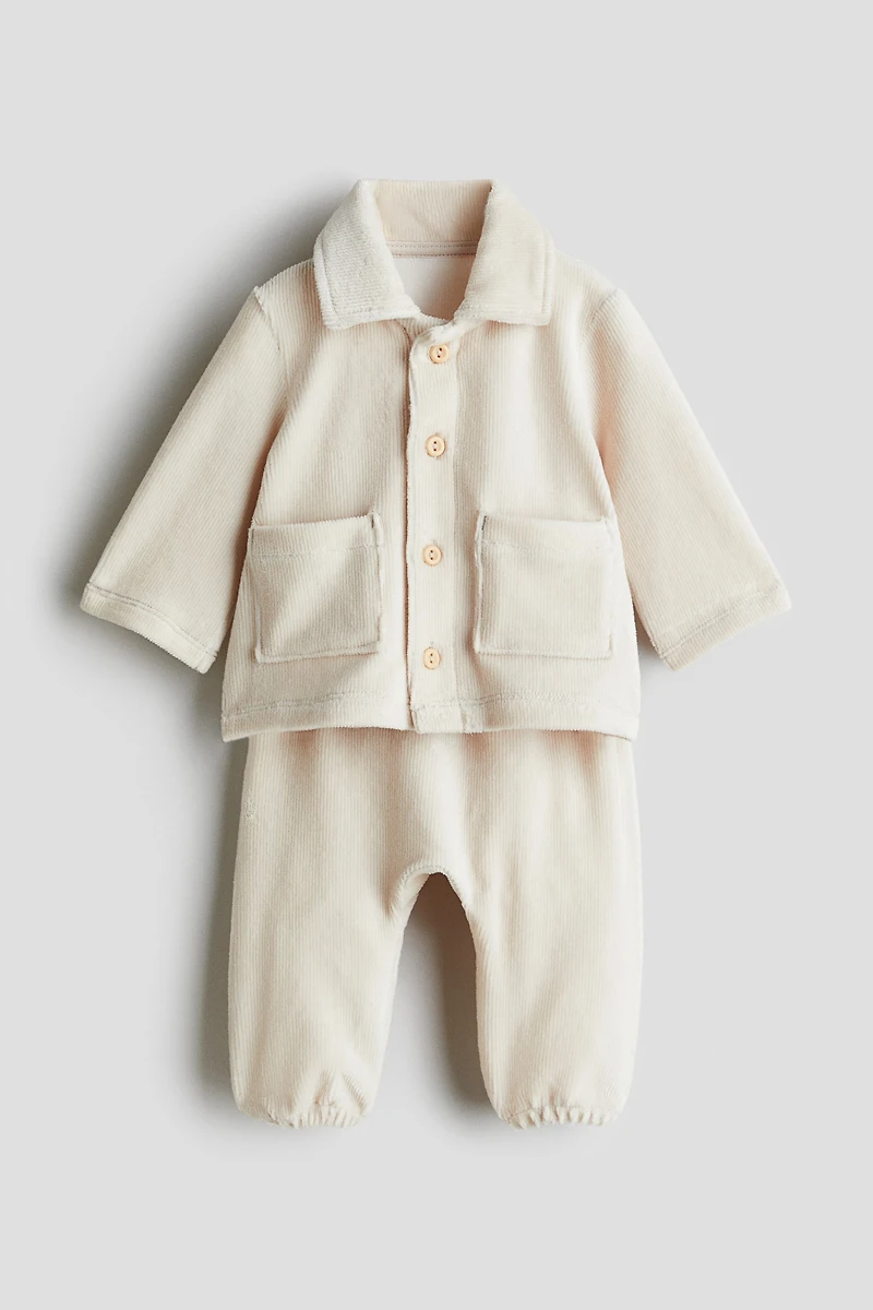 Ensemble 2 pièces en velours côtelé