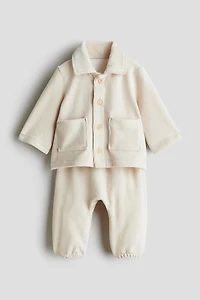 Ensemble 2 pièces en velours côtelé