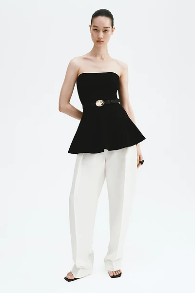 Peplum Tube Top
