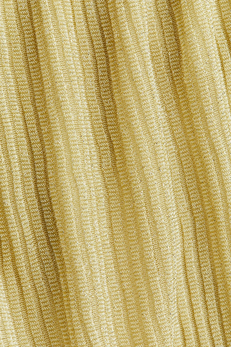 Glittery Smocked-Waist Pants