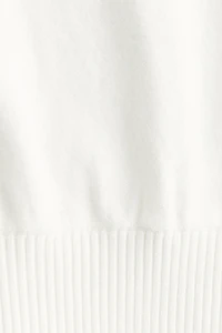 Batwing-Sleeved Fine-Knit Sweater