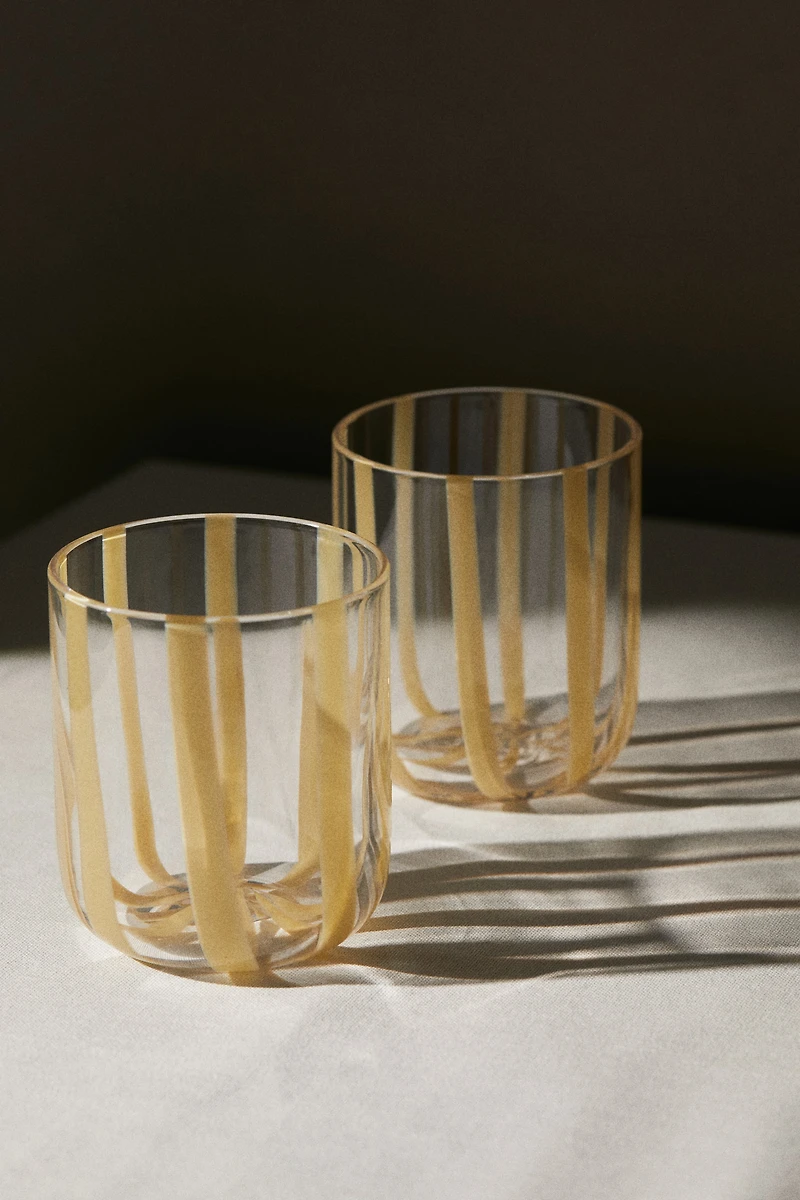 Lot de 2 verres à eau à motif