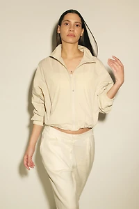 Short ample en lin mélangé