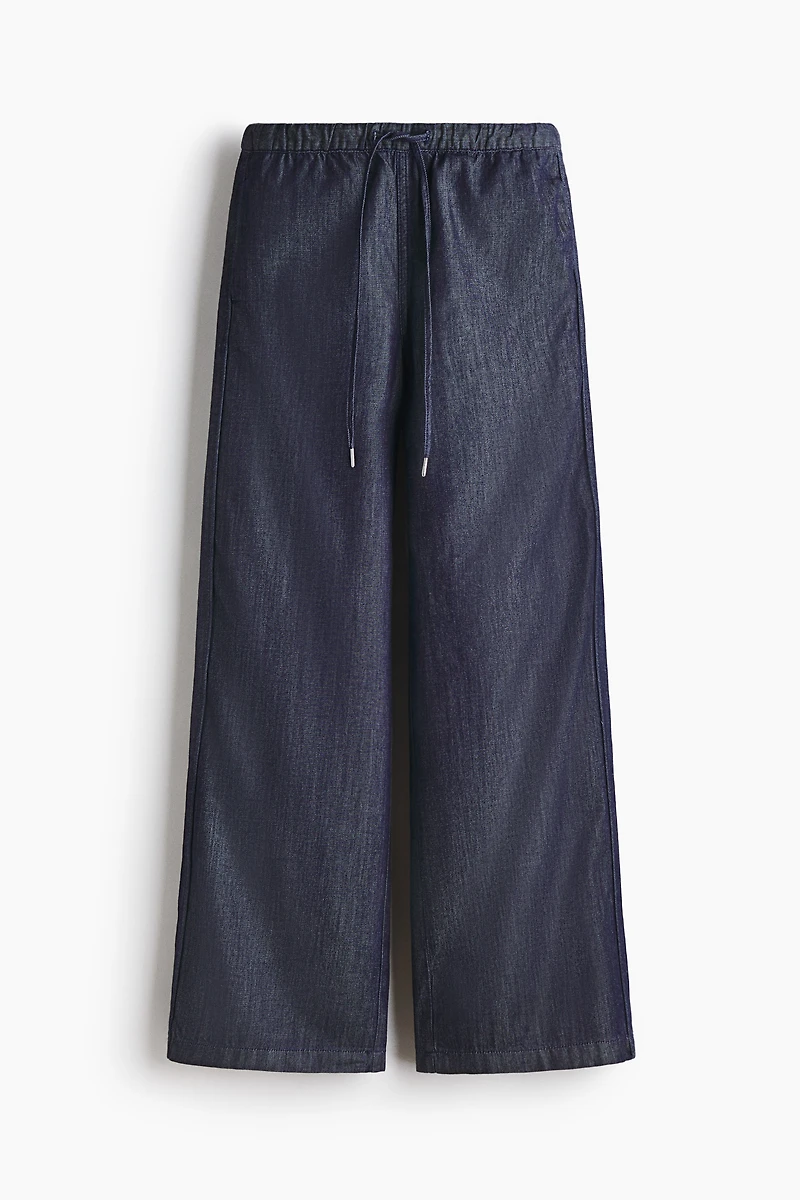 Pantalon en denim avec cordon de serrage