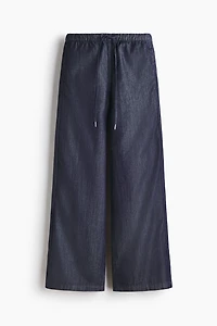 Pantalon en denim avec cordon de serrage