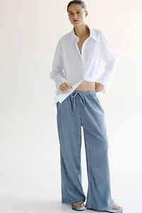 Pantalon froissé avec cordon de serrage