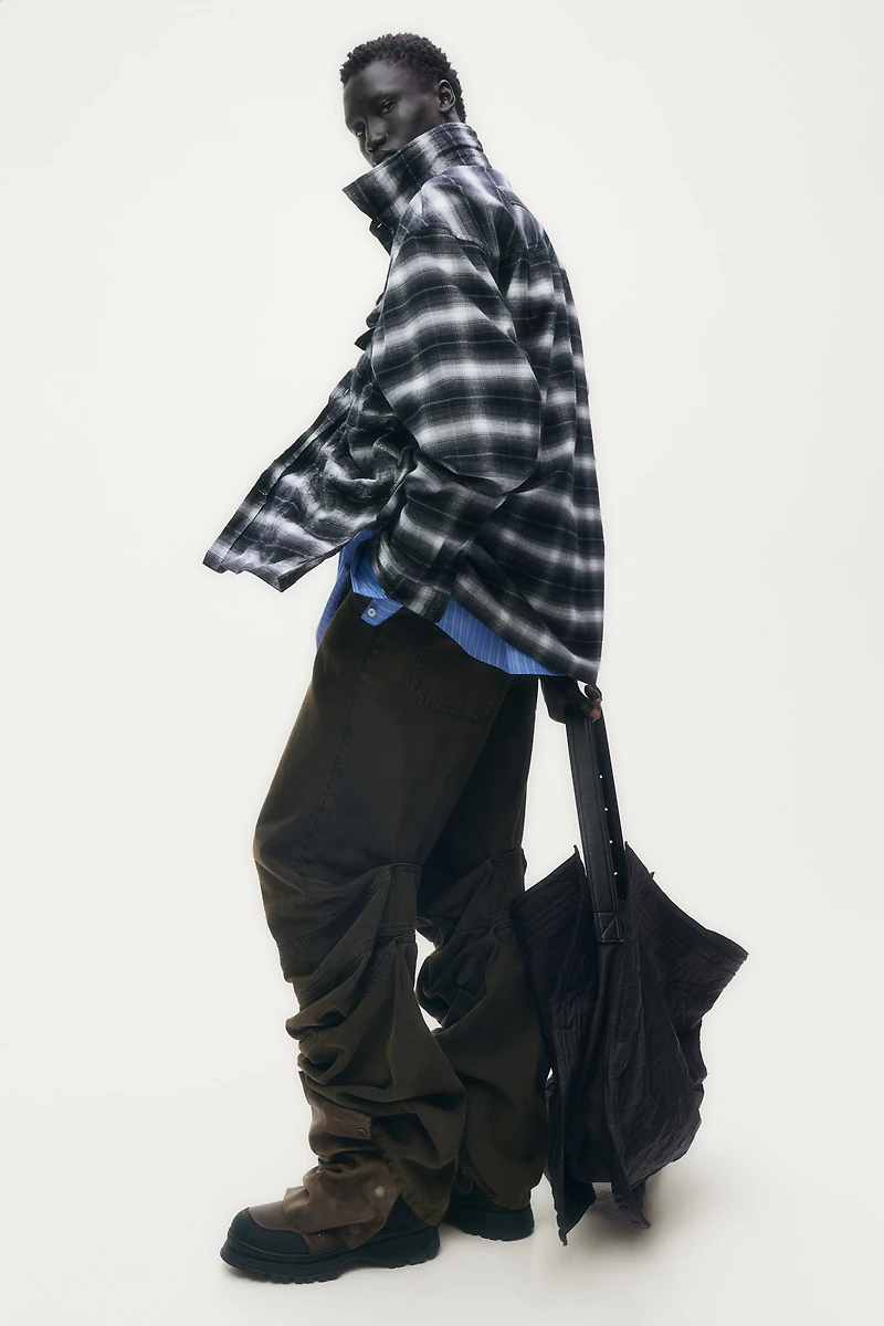 Foiled Flannel Overshirt