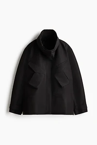 Hooded Peplum Jacket