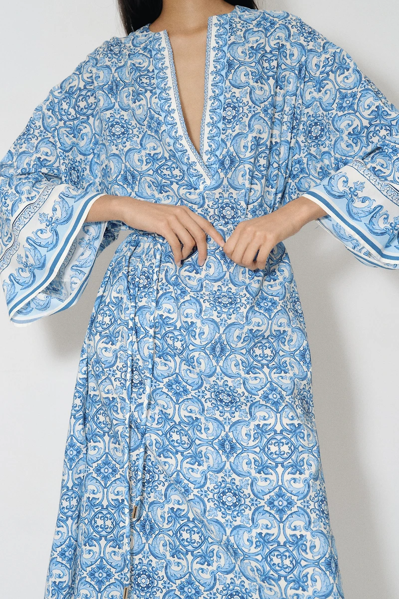 Tie-Belt Tunic Dress