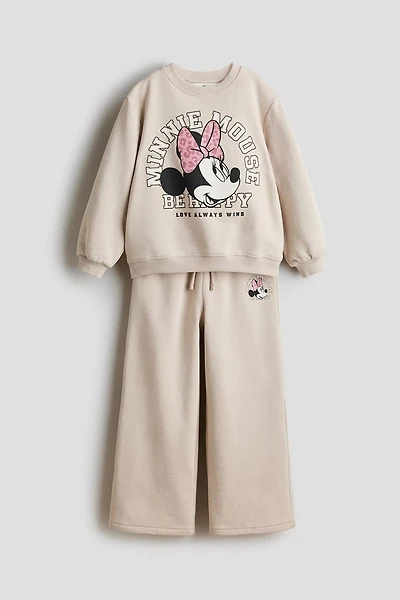 2-Piece Printed Sweatshirt and Joggers Set