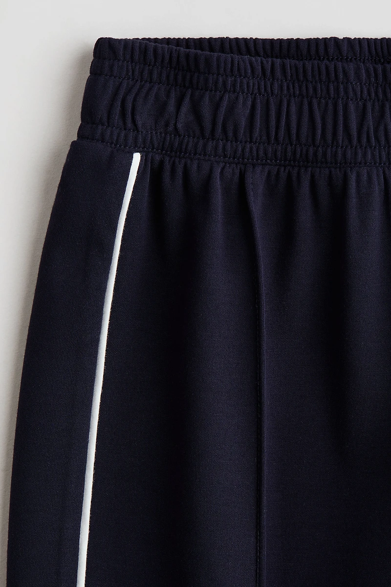 Wide-Leg Scuba Track Pants