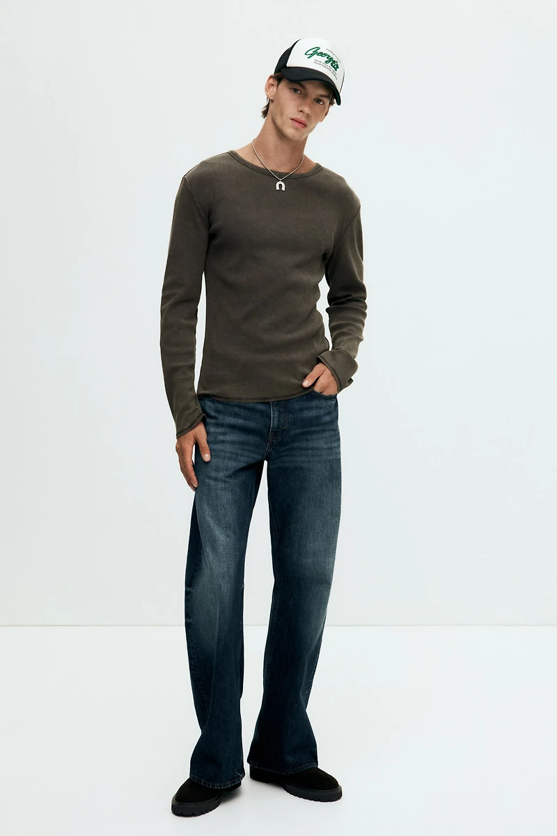 Slim-Fit Ribbed Shirt