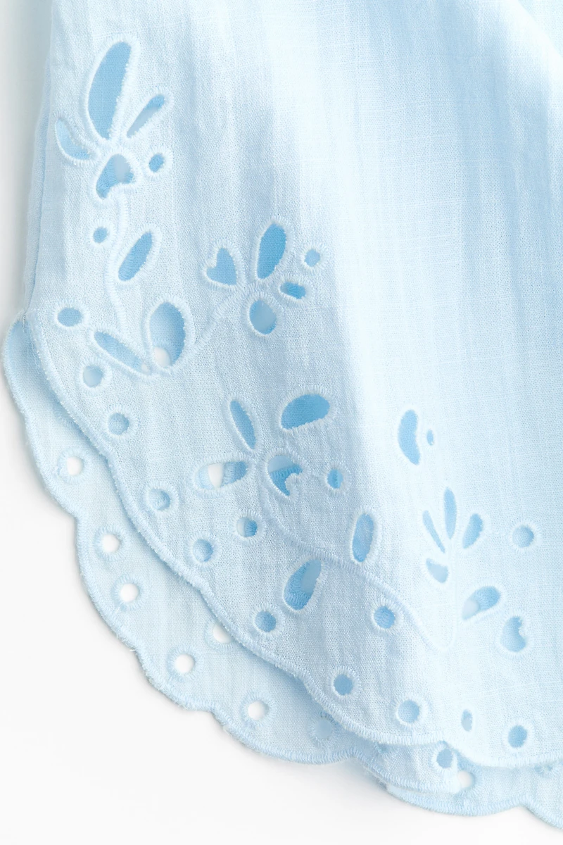 Beach Shirt with Eyelet Embroidery
