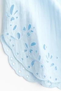 Beach Shirt with Eyelet Embroidery