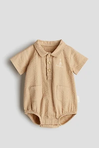 Cotton Seersucker Romper Suit