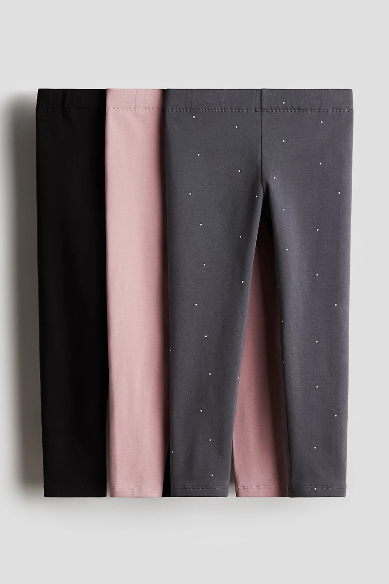 3-pack Brushed-Inside Jersey Leggings