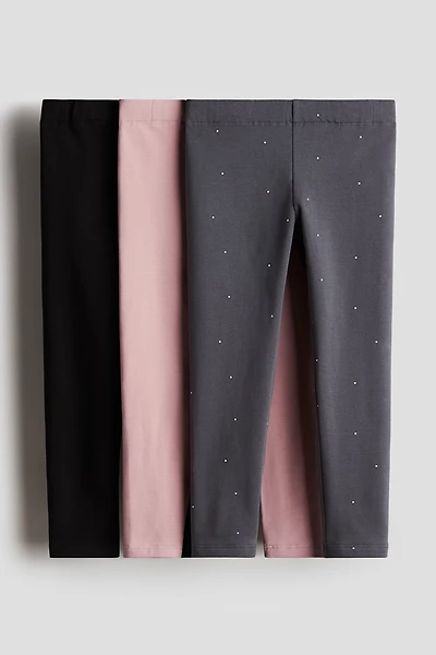 3-pack Brushed-Inside Jersey Leggings