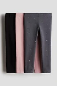 3-pack Brushed-Inside Jersey Leggings