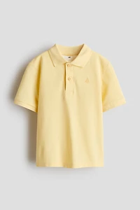 Embroidered-Motif Piqué Polo Shirt