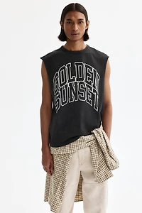 Loose-Fit Sleeveless T-Shirt