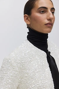 Veste à sequins avec détail nouer